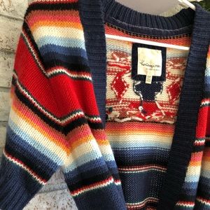 Funky striped short sleeve cardigan